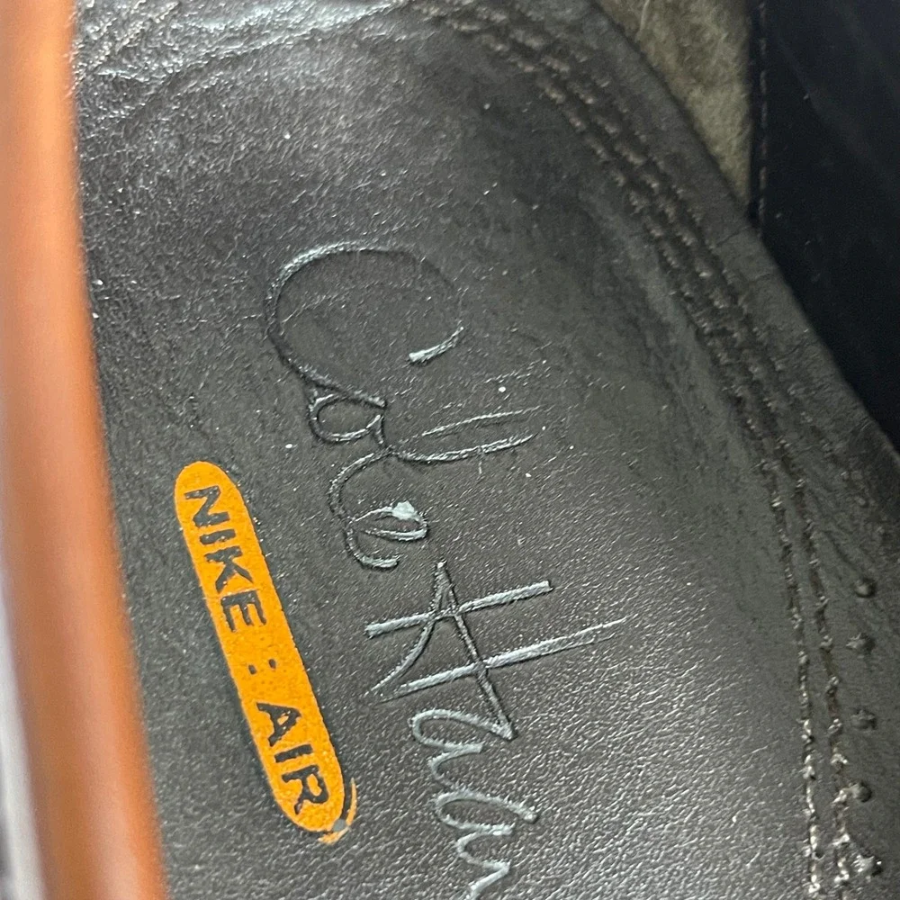 Cole Haan Nike Air C08915 Brown‎ Pebbled Leather Penny Loafers Dress Men's 10 M